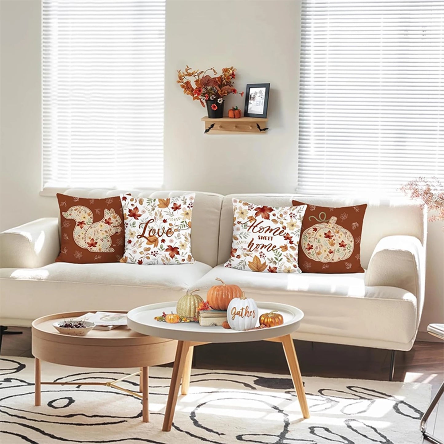 Autumn Harvest Pillow Covers Set