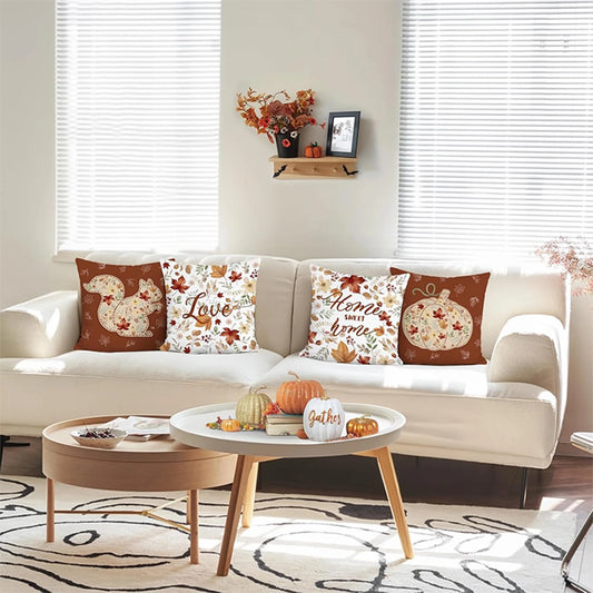 Autumn Harvest Pillow Covers Set