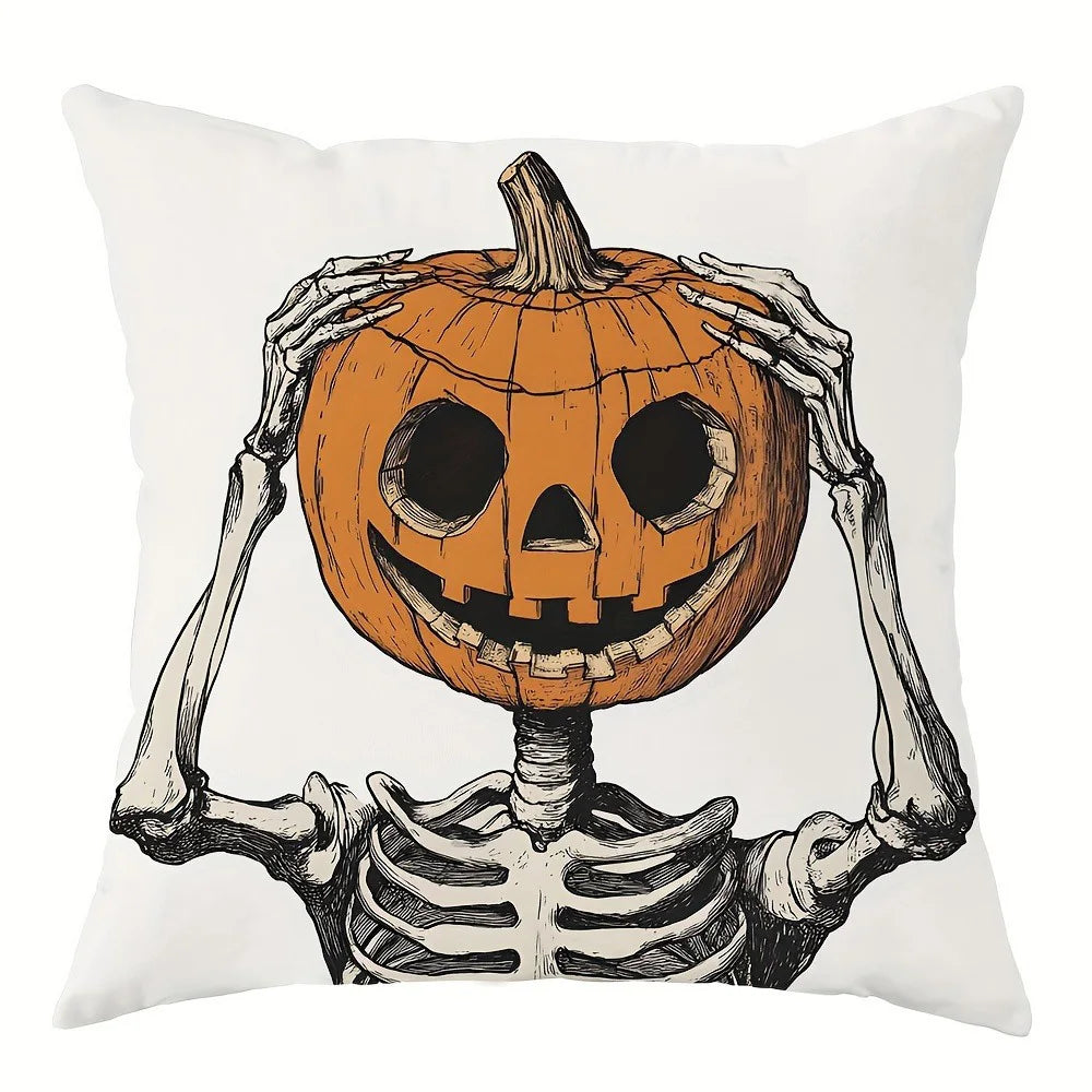 Halloween : Skeleton and Pumpkin