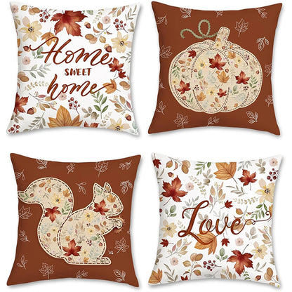 Autumn Harvest Pillow Covers Set